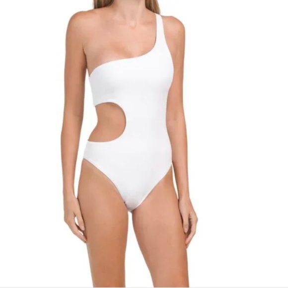 Onia Other - Onia One Shoulder Cut Out One Piece Swimsuit in White Womens Size Extra Small